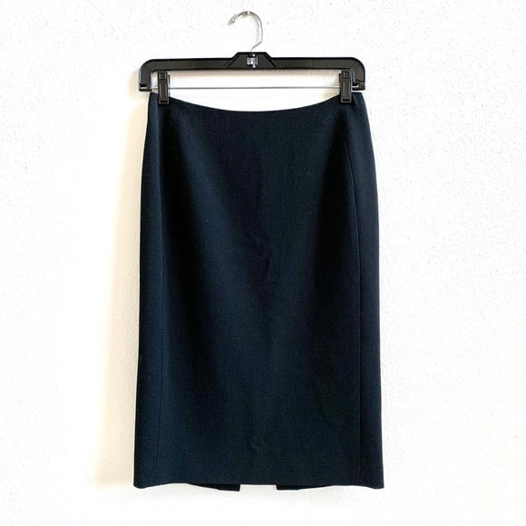Worth Black Wool Pencil Skirt Sz 0 - Picture 1 of 4